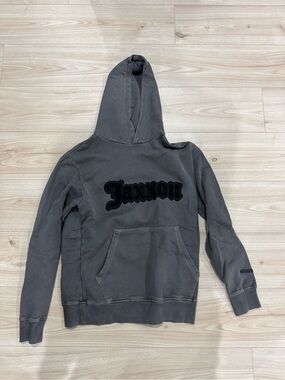 Jax Light Gray Pullover Hoodie with Subtle Tag Detail